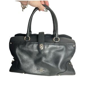 Coach Black Leather Satchel